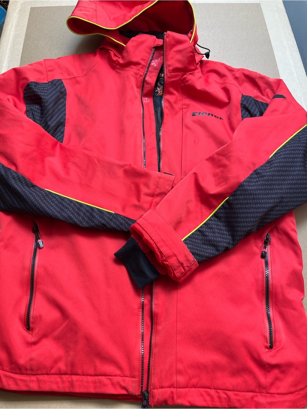 Ziener Germany Pro Ski Jacket Waterproof Red Black Men’s Size 52 (US 42 / L)